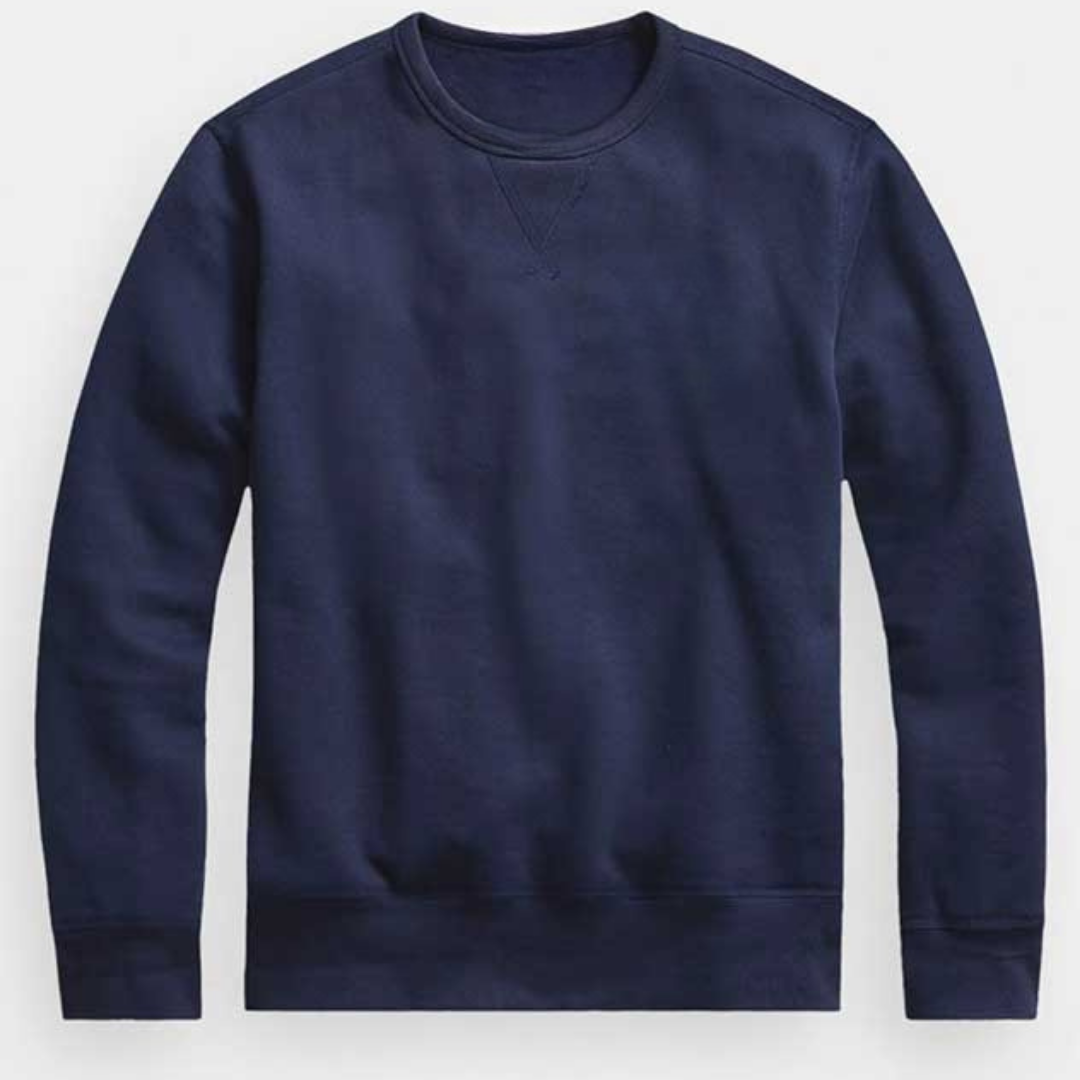 Fleece Sweatshirt - Navy White Logo