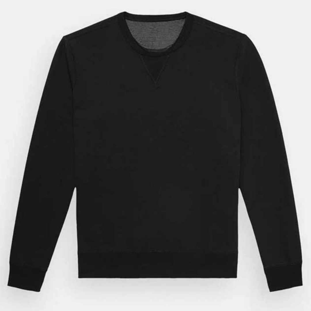 Fleece Sweatshirt - Black White Logo