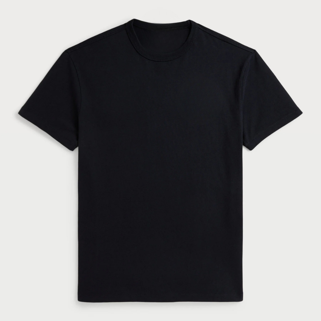 T-shirt White Logo - Black