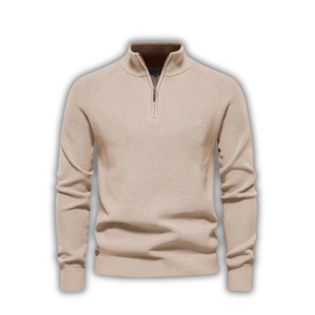 Pull Col Zippé