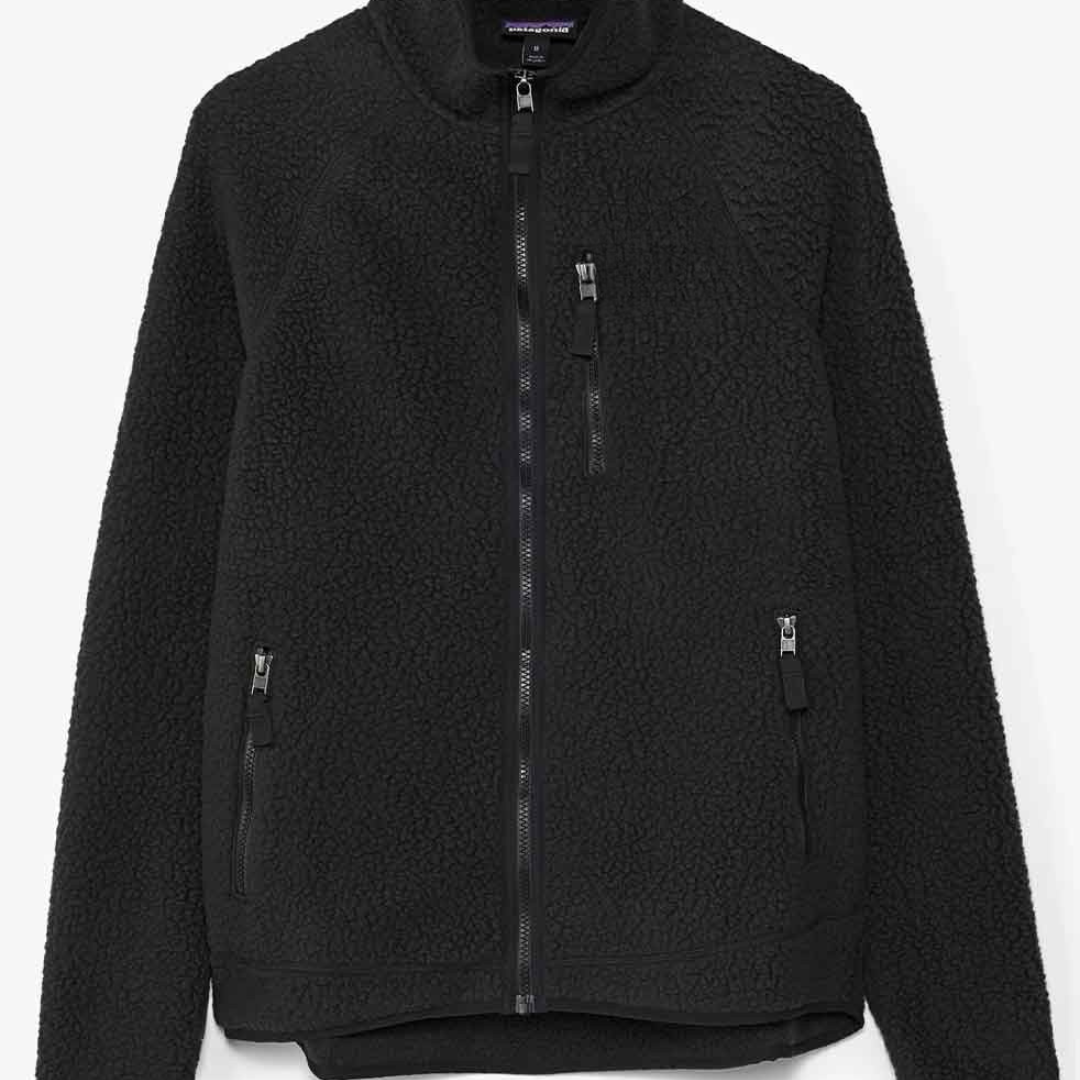 Retro Pile Fleece Jacket – Navy Blue