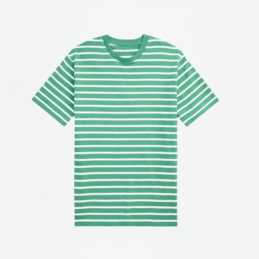 Striped Jersey Crewneck T-SHIRT