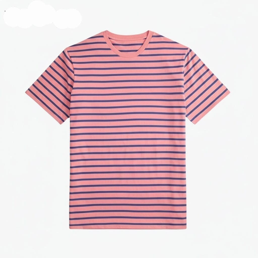 Striped Jersey Crewneck T-SHIRT